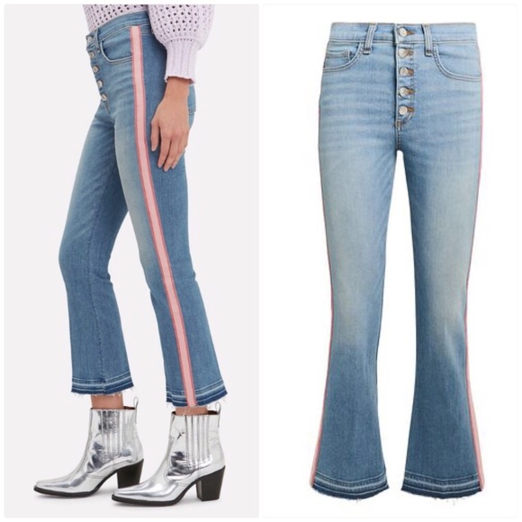 VERONICA BEARD CAROLYN 10” BABY CUT TUXEDO JEANS - Picture 6 of 8